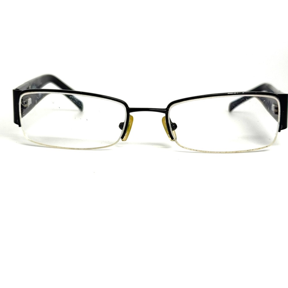 Oleg Cassini OC0545 001 HM Black Rectangular Semi Rimless Designer Frames